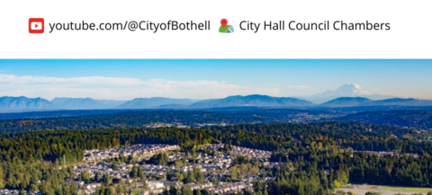 Picture of City Of Bothell with information on how to attend the Planning Commission Meeting